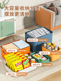 Stackable Plastic Storage Bins with Lids for Home Organization