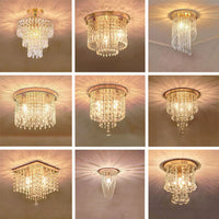 Crystal LED Ceiling Light for Dining Room, Bedroom, and Hallway