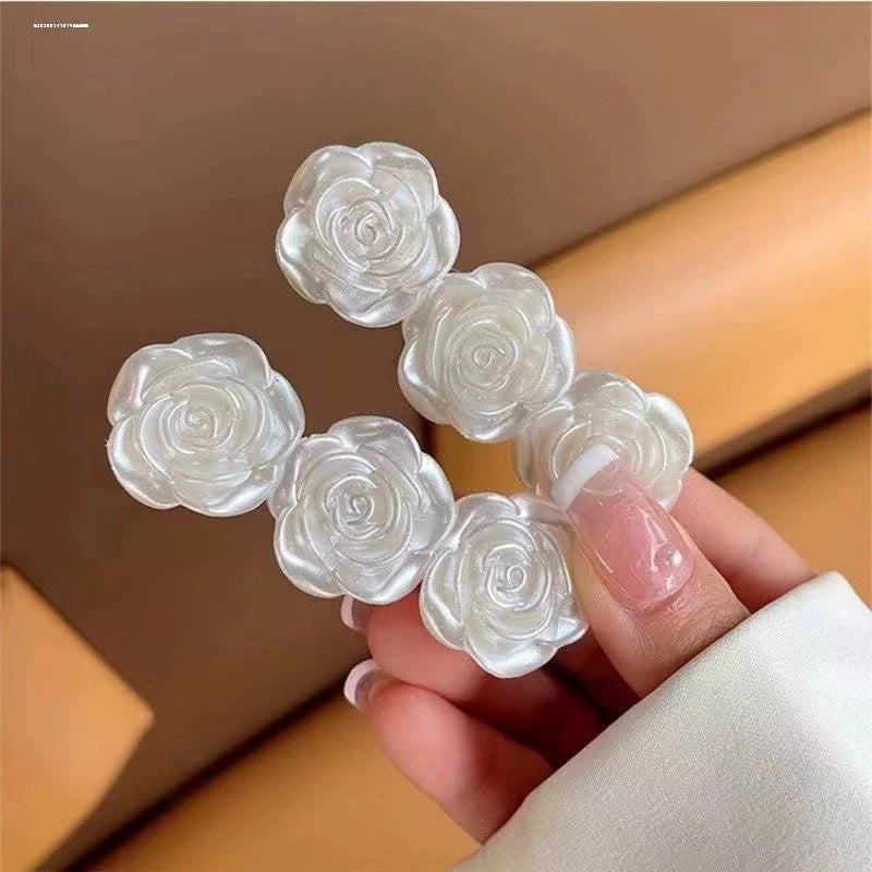 2-Pack Camellia Flower Hair Clips for Women, Sweet Girl Style, Versatile Bangs and Broken Hair Pins