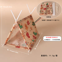 Dollhouse Christmas Mini Camping Tent Set for OB11 Miniature Outdoor Picnic Scene Decoration
