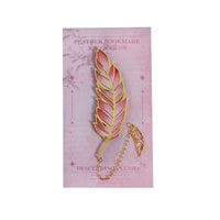 Feather Metal Bookmark with Tassel, Elegant Gift for Students and Teachers