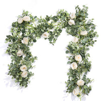 Artificial Eucalyptus Rose Camellia Garland Vine for Wedding & Party Decor