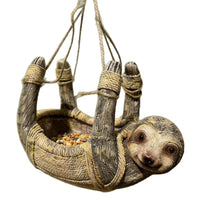Sloth Hanging Bird Feeder for Outdoor Patio Decor