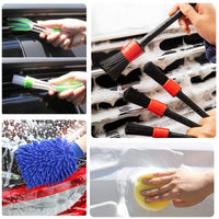27-Piece Car Cleaning Drill Brush Kit for Washing, Waxing, and Polishing