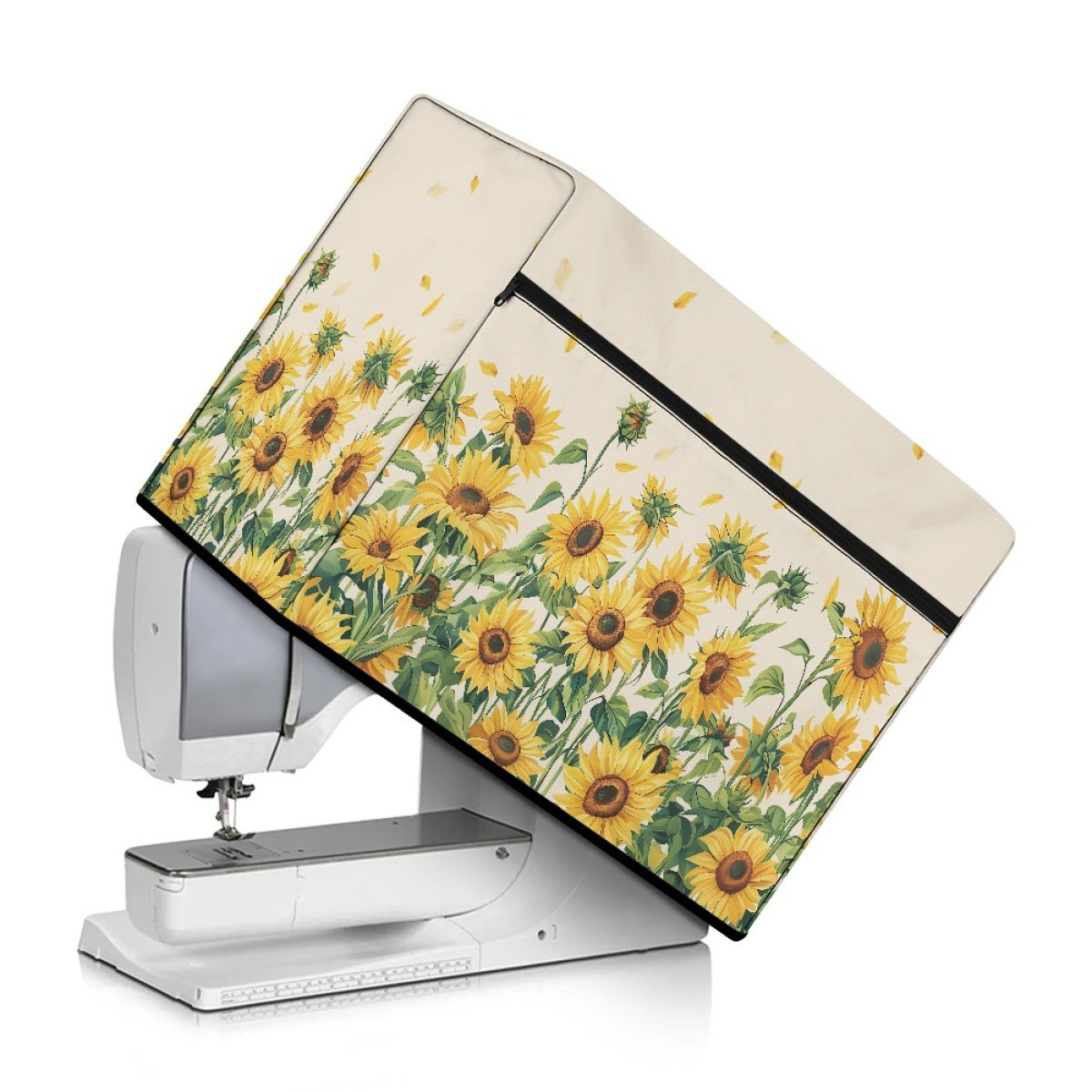 Sunflower Print Flannel Sewing Machine Dust Cover