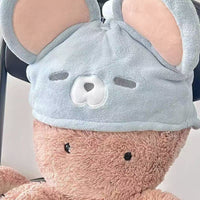 Cute Cartoon Rat Microfiber Hair Drying Towel Wrap for Women, Super Absorbent & Soft