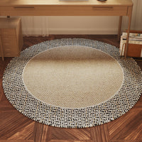 Mid-Century Style Round Floor Mat for Office Chair, Study, Computer Desk, Floor Protection, Coffee Table