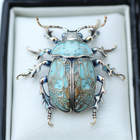 Siberian Beetle Brooch Pin Original Design Insect Jewelry