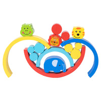 Kids Rainbow Animal Stacking Blocks Wooden Educational Toy
