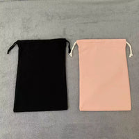 Solid Color Cotton Travel Storage Bag with Drawstring Closure for Underwear, Shoes, and Cosmetics
