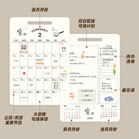 2027 Desktop Flip Calendar with Memo Pad and Planner