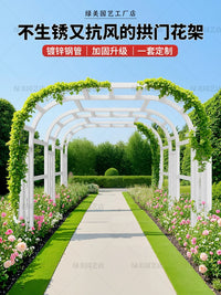 European Style Metal Garden Arch for Climbing Plants, Roses, and Vines - Outdoor Trellis for Villas and Courtyards
