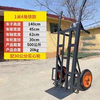 Heavy-Duty Silent Hand Truck with 500kg Load Capacity for Warehouse Moving