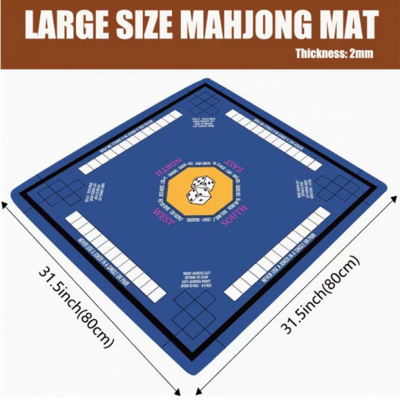 American Style Diatomaceous Earth Mahjong Mat with Crystal Velvet Tablecloth for Quiet Entertainment