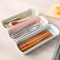 Kitchen Drawer Cutlery Storage Box with Drainage for Chopsticks and Spoons