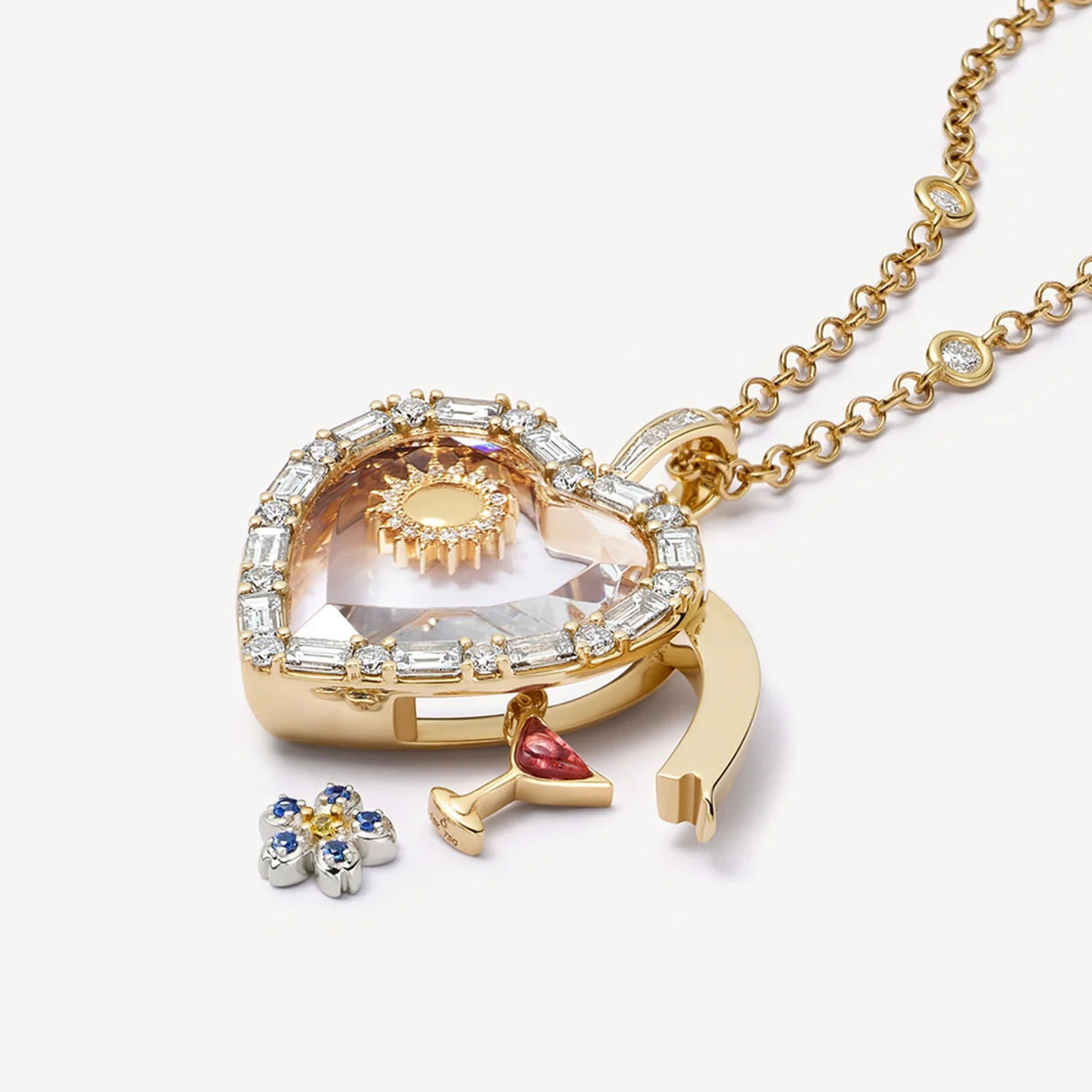 Vintage Hollow Locket Pendant Necklace for DIY Design