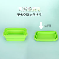 Collapsible Silicone Lunch Box for Microwave and Refrigerator Storage
