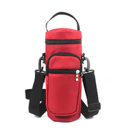 Portable Insulated Water Bottle Carrier Bag with Shoulder Strap for Outdoor Activities