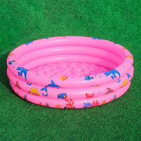 Inflatable 3-Ring Kids' Swimming Pool for Outdoor Water Play and Ball Pit