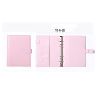 A6 Cute Pink Planner Notebook with Refillable Pages for Girls, Korean-style Ins Travel Journal Diary