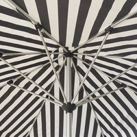 Outdoor Patio Umbrella with Crank Lift, UV Protection, Water-Resistant Fabric, Aluminum Pole, Striped Design