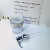 Diamond-Embellished Refillable Pump Bottles for Shampoo, Lotion, and Soap - Portable Travel Size for Hotel Bathrooms