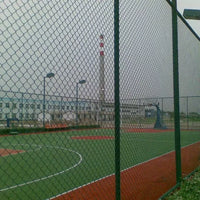 Dark Green PVC Coated Chain Link Fence for Outdoor Enclosures and Protection, 4mm Thick