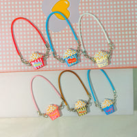 Miniature Popcorn Tree Dollhouse Accessory with Wax Rope for DIY Crafts and Doll Decor