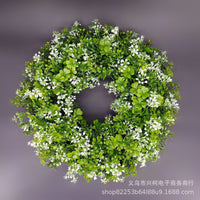 St. Patrick's Day Clover Wreath Artificial Milan Flower Garland Door Decor