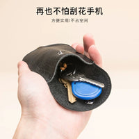 Genuine Leather Key Holder Wallet for Women, Compact Large Capacity Car Key Case with Keychain