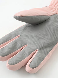 Men's Waterproof Thermal Ski Gloves with Anti-Loss Rope for Winter Sports