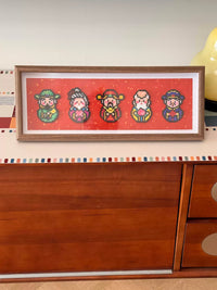 DIY Perler Bead Frame for Five-Blessings God of Wealth Display