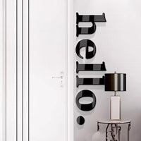 Hello Letter Acrylic 3D Wall Decal for Living Room Bathroom Dorm Decor