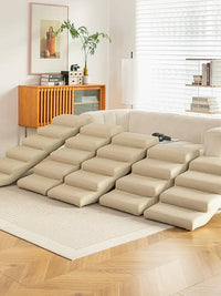 Pet Car Ramp Foldable Stairs for Large, Medium, Small Dogs and Cats, Washable Steps for Beds, Sofas, and Bay Windows