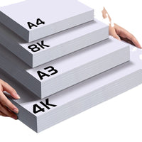 Dutch White Cardboard for Art and Craft, Thickened A3/A4 Drawing Paper for Students and Children, Marker Pen Friendly