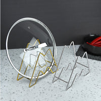 Stainless Steel Countertop/Wall-Mounted Pot Lid and Cutting Board Holder