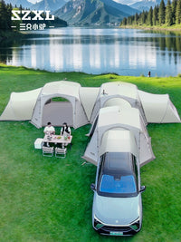 Three Little Donkeys Automatic Black Glue Canopy Tent Outdoor Dome Camping Sunscreen Car Tail Living Room Quick Open Aluminum Alloy