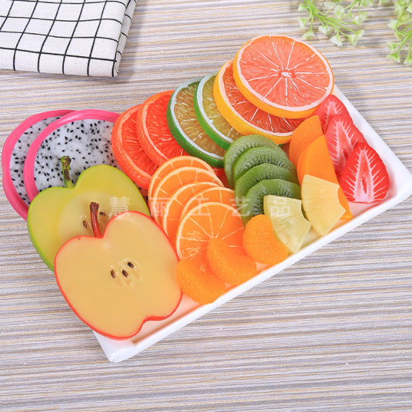 Artificial Fruit Slices and Cookies for Photography Props and Decoration