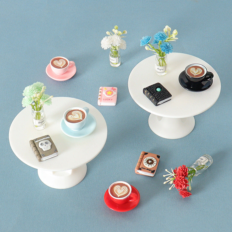 Dollhouse Miniature Coffee Table Set with Accessories