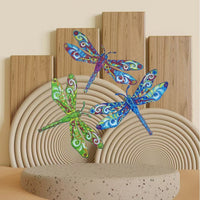 Dragonfly Metal Wall Decor for Garden and Patio, Rustic Iron Art Hanging Ornament