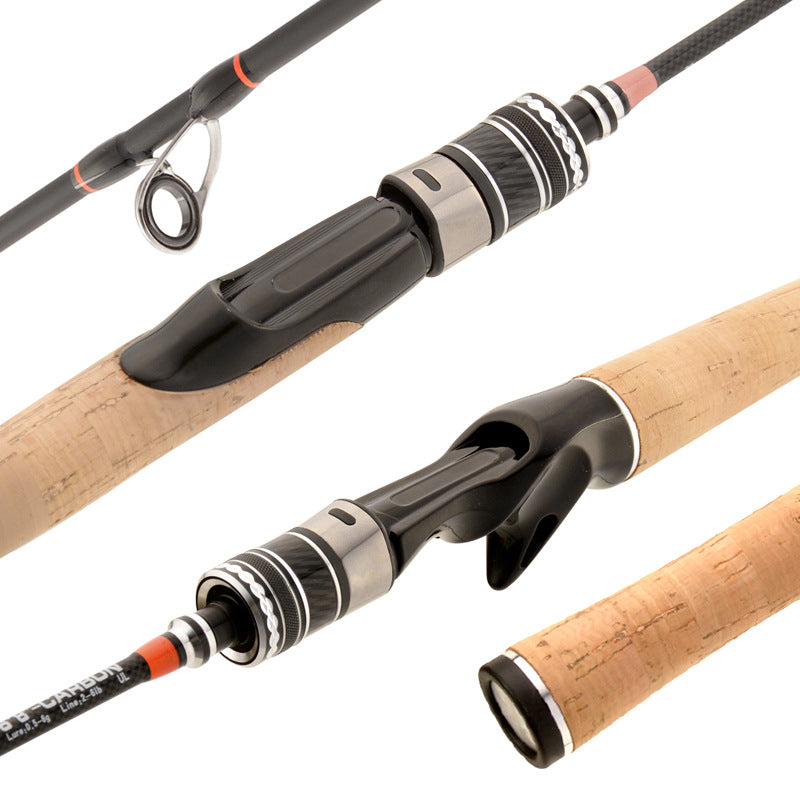 Ultralight Carbon Lure Fishing Rod with Solid Tip for Micro Lures