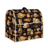 Mixer Dust Cover with Coffee Print, Portable and Washable Kitchen Appliance Protector
