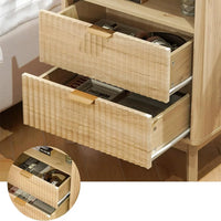 Modern Minimalist Nightstand with Storage Drawer and Shelf