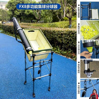 Portable Telescopic Badminton Shuttlecock Collector Basket Coaching Aid Foldable Ball Picker