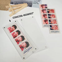 Magnetic Acrylic Photo Card Holder with Card Slot and Stand for 4-Cut Photos and Bookmarks