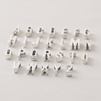 26-Piece Alloy Alphabet Letter Charms for DIY Jewelry Making, KC Gold and Antique Silver Tones
