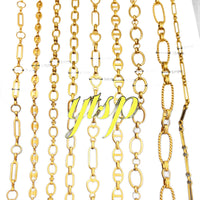 18K Gold Plated Titanium Steel DIY Jewelry Chain for Necklaces and Bracelets