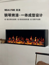 Zhenman High-End Holographic Electric Fireplace with Simulated Flame for Villas and Living Rooms