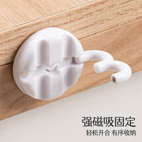 Magnetic Cable Organizer Clips for Desk and Car, Punch-Free Data Cable Holder