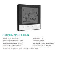 Smart WiFi Thermostat for Water Heating & Boiler Control, Tuya App Compatible